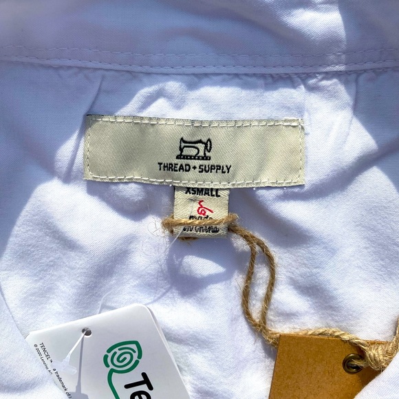 NWT Thread + Supply Button Down White Shirt - Picture 4 of 8